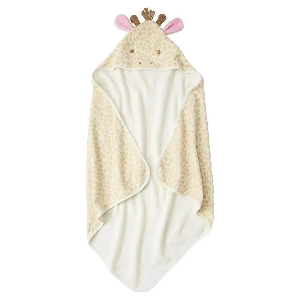 Little & Loved Hooded Towel & Washcloth Set Baby Shower Bathtime 30x30 New